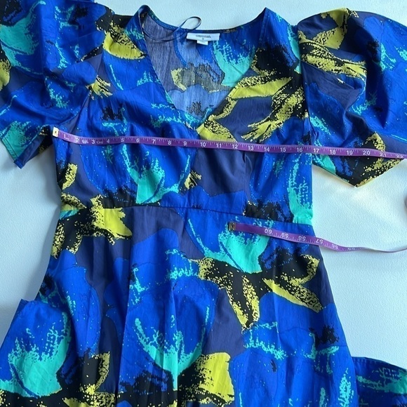 Christopher John Roberts Target Floral Blue Tiered Maxi Dress 8 - Picture 4 of 6